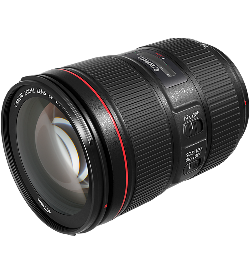 Canon EF 24-105mm f/4L IS II USM side view with no hood